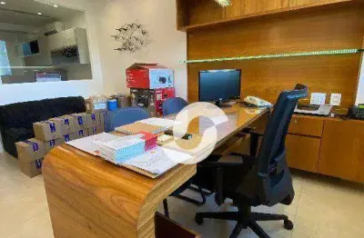 Sala comercial c/ vidro acústico, prédio comercial novo e com excelente estrutura com sala de reuniões e espaço livre no rooftop e estacioncionamento