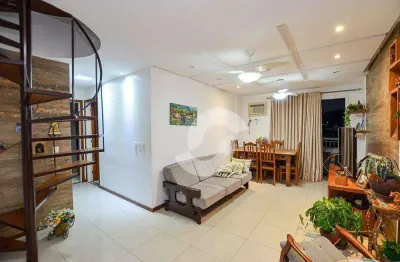 Cobertura com 3 dormitórios à venda, 140 m² por r$ 1.150.000,00 - itaipu - niterói/rj