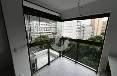 Loft frontal a mariz e barros com sol da manhã à venda, 32m² - icaraí - niterói/rj