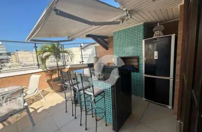 Cobertura com 3 quartos (1 suíte), 333 m², 4 vagas - venda por r$ 3.900.000 - icaraí - niterói/rj