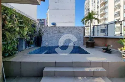 Cobertura com 3 dormitórios (1 suíte), 333 m², 4 vagas - venda por r$ 3.900.000 - icaraí - niterói/rj