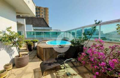 Cobertura com 4 dormitórios à venda, 200 m² por r$ 2.600.000,00 - jardim icaraí - niterói/rj