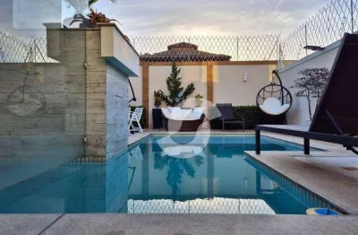 Itacoatiara! r$2.400.000 - linda casa, 4 suítes, piscina, sauna, area gourmet, acabamentos de alto padrão. 210m². luxo e sofisticação