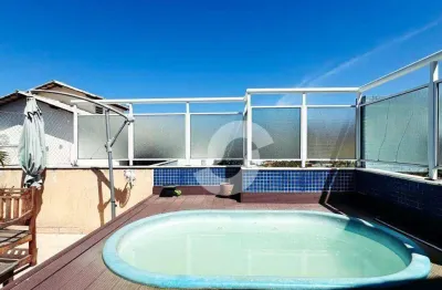 Cobertura com 2 dormitórios à venda, 137 m² por r$ 550.000,00 - maria paula - são gonçalo/rj