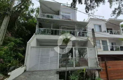 Casa com 4 dormitórios à venda, vista livre para praia e lagoa- 400 m² por r$ 1.950.000 - piratininga - niterói/rj