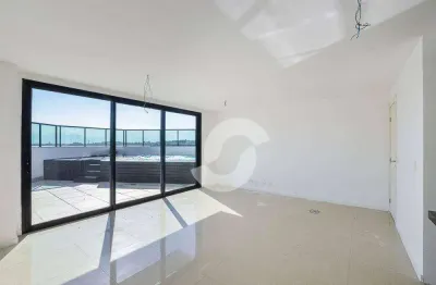 Cob. linear frente mar com 4 suites + 3 vagas, 239 m² - r$ 2.500.000 - charitas - niterói/rj