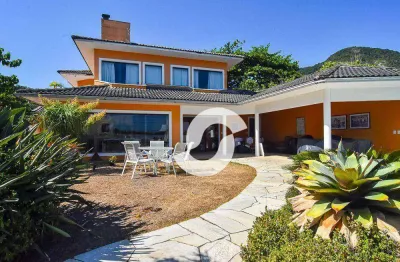 Casa pé na areia 7 suítes cinematográfica pé na areia 720 m² por r$5.500.000,00 - itacoatiara - niterói/rj