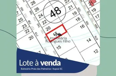 Terreno à venda na rua 1990 dos coqueiros, 706, praia continental, itapoá, 368 m2 por r$ 165.000