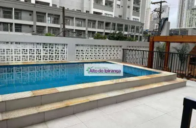 Apartamento com 1 dormitório, 31 m² - venda por r$ 360.000,00 ou aluguel por r$ 2.300,00/mês - ipiranga - são paulo/sp