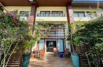 Sobrado com 5 dormitórios à venda, 458 m² por r$ 6.500.000,00 - balneário praia do pernambuco - guarujá/sp