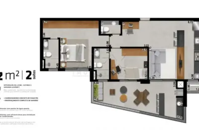 Apartamento com 2 quartos à venda na rua miguel penha corral, vila aviação, bauru, 92 m2 por r$ 1.200.000