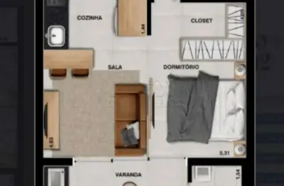Apartamento com 1 quarto à venda na rua alfredo fontão, jardim paulista, bauru, 40 m2 por r$ 536.000