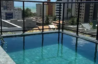 Apartamento com 1 dormitório à venda, 24 m² por r$ 310.000 - intermares - cabedelo/pb