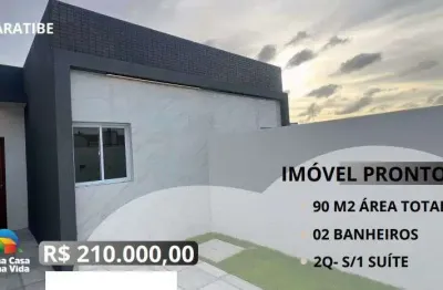 Casa com 2 dormitórios à venda por r$ 210.000,00 - paratibe - joão pessoa/pb