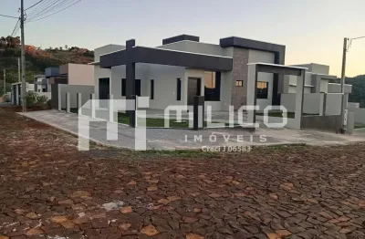 Casa de esquina  à venda no loteamento césari,bairro pinheirão, francisco beltrão-pr.