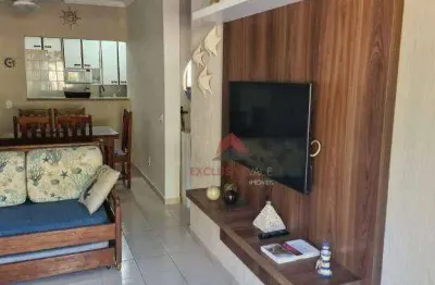 Apartamento mobilado com 1 dormitório à venda, 57 m² por r$ 530.000 - praia grande - ubatuba/sp