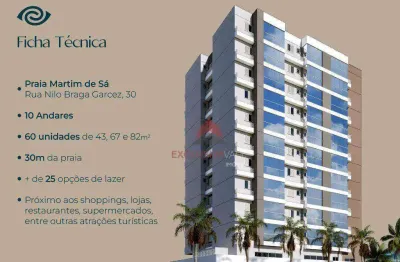 Apartamento com 1 dormitório à venda, 43 m² por r$ 280.000 - martim de sá - caraguatatuba/sp