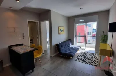 Apartamento mobiliado com 1 dormitório, 32 m² - venda por r$ 415.000 ou aluguel por r$ 3.219/mês - jardim oswaldo cruz - são josé dos campos/sp