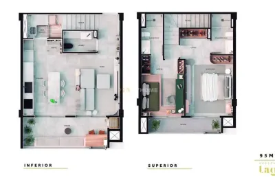 Apartamento garden duplex 2 quartos com 01 garagem - ecoville - curitiba - 96567