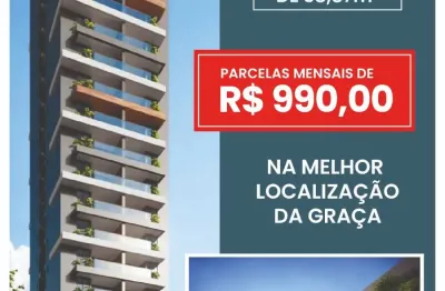 Lançamento   quarto e sala na graça c/suite e varanda -seven graça