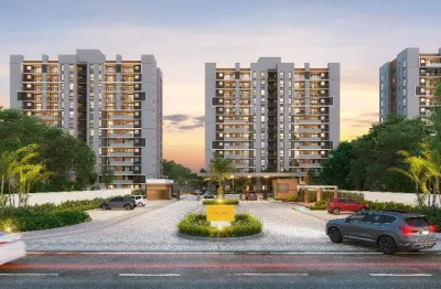 Apartamentos de 3 quartos, sendo 1 suíte, 2 vagas de garagem