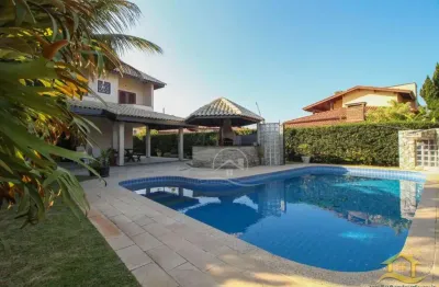 Casa térrea com piscina à venda com piscina, 6 quarto(s),  sendo 6 suíte(s)  no bairro bougainville residencial ii, 500 metros da praia, peruíbe-sp