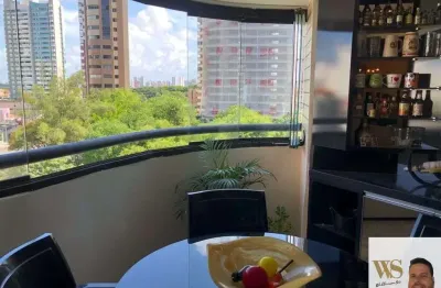 Apartamento 3 suites 140 metros com todos os moveis porteira fechada em frente a praca martins dourado em cocó, fortaleza/ce