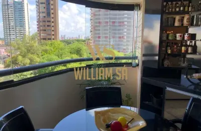 Apartamento 3 suites 140 metros com todos os moveis porteira fechada em frente a praca martins dourado em cocó, fortaleza/ce