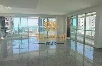 Apartamento alto padrão na silvia jathai vista mar com 3 suítes 290 metros no meireles fortaleza ceará
