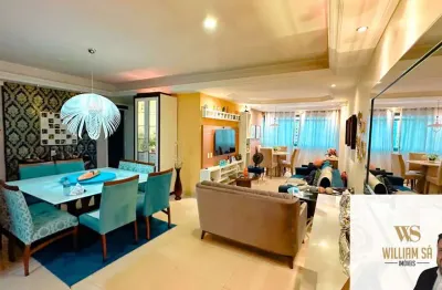 Apartamento porteira fechada com moveis e eletrodomesticos 3 quartos escritorio 180 metros em meireles, fortaleza/ce