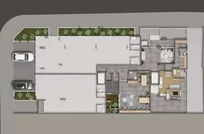 Praça vigário | construtora rhf | construção | 44 metros | 02 dormitórios | com varanda | 01 vaga