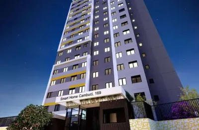 Smart home cambuci | construtora grifo | construção | 38 metros | 02 dormitórios | com varanda | sem vaga