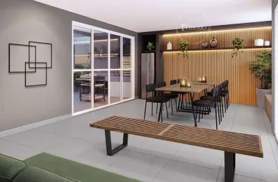 Blend saúde | construtora tibério | construção | 39 metros | 02 dormitórios | com varanda | sem vaga