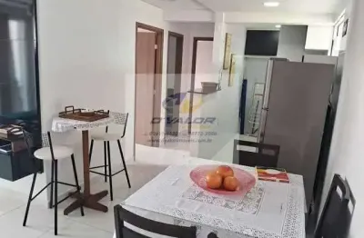 Vendo apartamento, mobiliado, com 59 m², 2 quartos s/ 1 suíte, sala p/ 2 ambientes e  vaga
