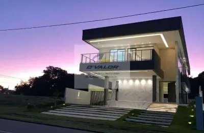 Vendo casa em condomínio, com projeto da arquiteta sandra moura, de 378 m² construídos,  05 suítes, 3 vagas