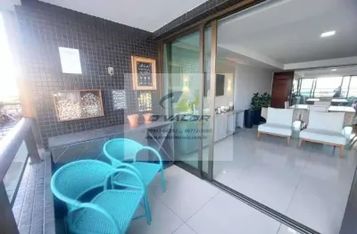 Vendo apartamento mobiliado de 147m², 3 quartos(sendo todos suítes) + dce, 02 vagas de garagem
