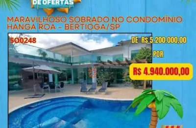 Sobrado com 5 dormitórios à venda, 700 m² por R$ 4.940.000,00 - Condomínio Hanga Roa - Bertioga/SP