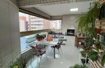 Apartamento com 3 dormitórios à venda, 133 m² por r$ 850.000,00 - aviação - praia grande/sp