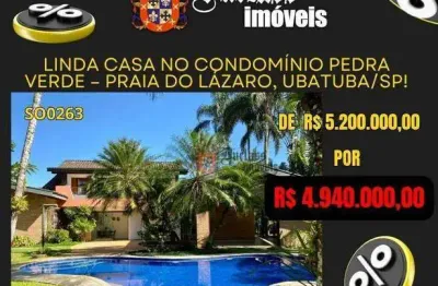 Sobrado com 5 dormitórios à venda, 370 m² por r$ 4.940.000,00 - praia do lázaro - ubatuba/sp