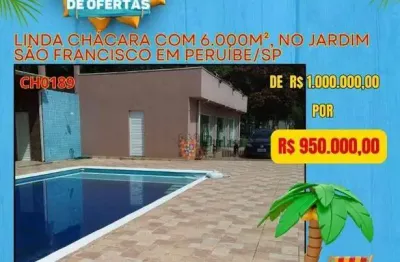 Chácara com 5 dormitórios à venda, 6000 m² por R$ 950.000,00 - Jd São Francisco - Peruíbe/SP