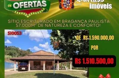 Sítio com 4 dormitórios à venda, 57000 m² por r$ 1.515.500,00 - estiva do agudos - bragança paulista/sp