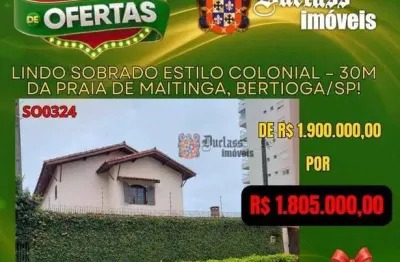 Sobrado com 5 dormitórios à venda, 401 m² por r$ 1.805.000,00 - maitinga - bertioga/sp
