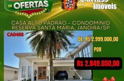 Casa com 4 dormitórios à venda, 380 m² por r$ 2.849.050,00 - reserva santa maria - jandira/sp