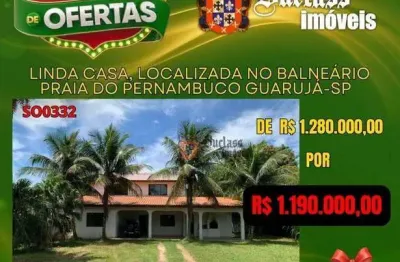 Sobrado com 3 dormitórios à venda, 179 m² por r$ 1.190.000,00 - balneário praia do pernambuco - guarujá/sp