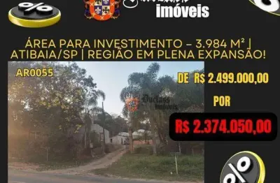 Área à venda, 3984 m² por r$ 2.374.050,00 - jardim colonial - atibaia/sp