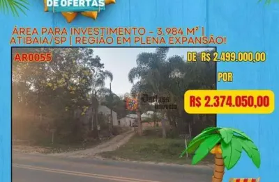 Área à venda, 3984 m² por R$ 2.374.050,00 - Jardim Colonial - Atibaia/SP
