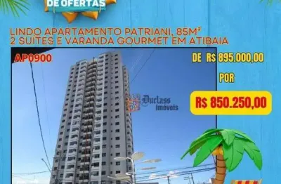 Apartamento com 2 dormitórios à venda, 85 m² por R$ 850.250,00 - Alvinópolis - Atibaia/SP