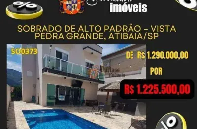 Sobrado com 3 dormitórios à venda, 202 m² por r$ 1.225.500,00 - jardim maristela - atibaia/sp