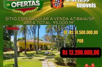 Sítio com 3 dormitórios à venda, 95000 m² por r$ 13.200.000,00 - jardim são felipe - atibaia/sp