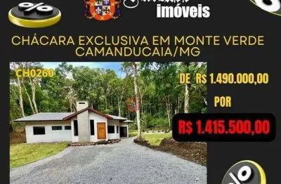 Chácara com 3 dormitórios à venda, 3776 m² por r$ 1.415.500,00 - monte verde - camanducaia/mg